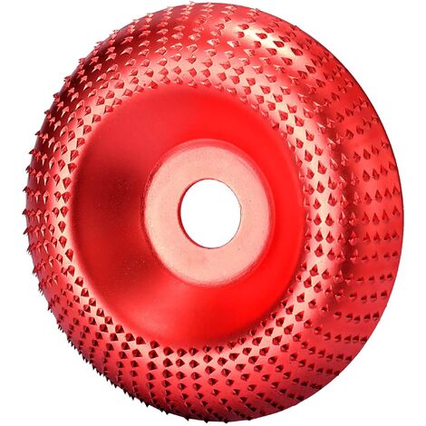 MINKUROW Muela Abrasiva De Ángulo De Madera Rectificador De Tallado Herramienta Rotativa Muela Abrasiva Para Amoladora Angular Recubrimiento De Carburo Perforación De 16 Mm (Rojo)
