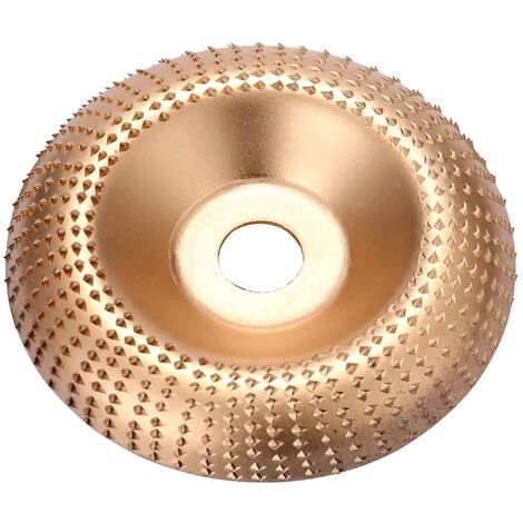 MINKUROW Muela Abrasiva De Ángulo De Madera Rectificadora Talladora Herramienta Rotativa Muela Abrasiva Para Amoladora Angular Recubrimiento De Carburo Conformación De Orificio 16 Mm Diámetro (Oro)