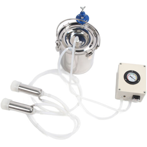 MINKUROW - Ordeñador de vacío de pulsación automática eléctrica portátil de acero inoxidable 6L
