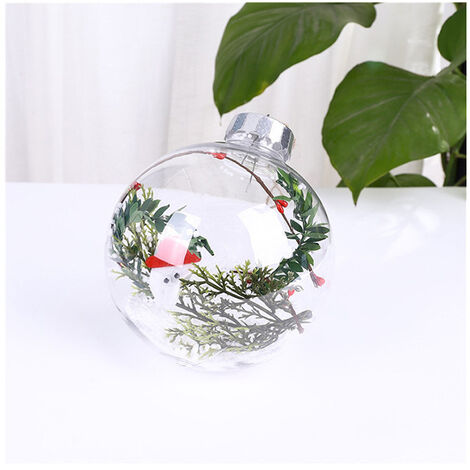 MINKUROW Ornamenti Di Natale Trasparente Palla Di Natale Ciondolo Idee Fai Da Te Decorazione Di Festa Regali - Set Da 1 Pezzo Palle Di Natale Appese Alberi Di Natale