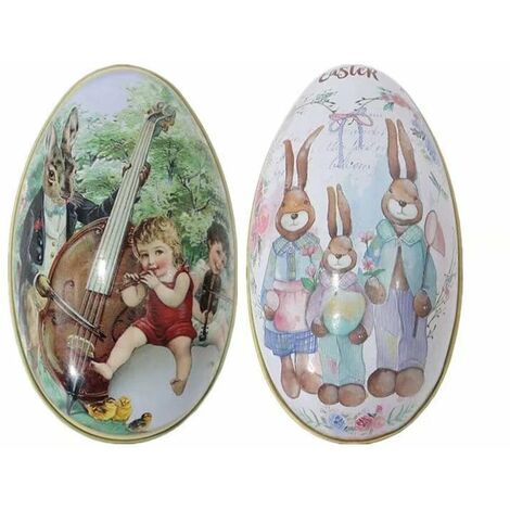 MINKUROW Osterdeko, verzierte Ostereier, kleine Ostern-Süßigkeitsbox für und Babygeschenke, Kinderbuch, Überraschung, Mini-Osterspielzeug, ideal (2 Stück)