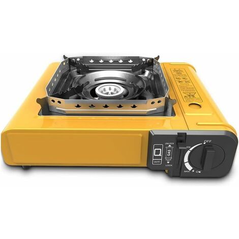 MINKUROW Outdoor Magnetic Gas Tragbarer Kassettenofen (Color : Yellow, Size : 34.5 x 28.8 x 10cm)