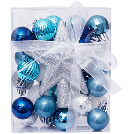MINKUROW Palline Di Natale, 30 Pezzi Di Palline Di Natale, Set Di Palline Di Albero Di Natale, Palline Di Albero Di Natale In Plastica, Per Decorare L'albero Di Natale Palline Di Albero Di Natale Glit