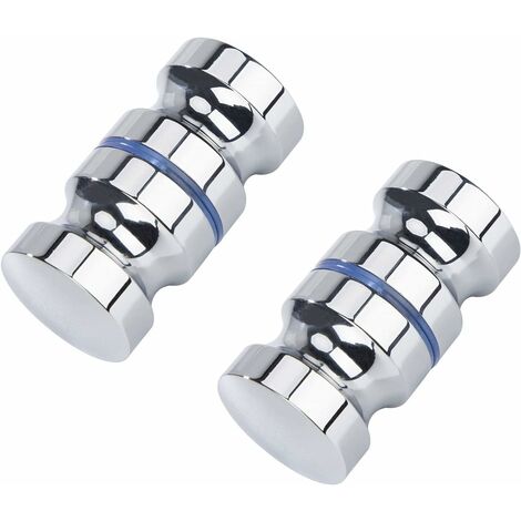 MINKUROW Paquete de 2 manijas para puerta de ducha de 30 mm - Acero inoxidable macizo - Tornillos M8 - Adecuado para baño, cocina y oficina
