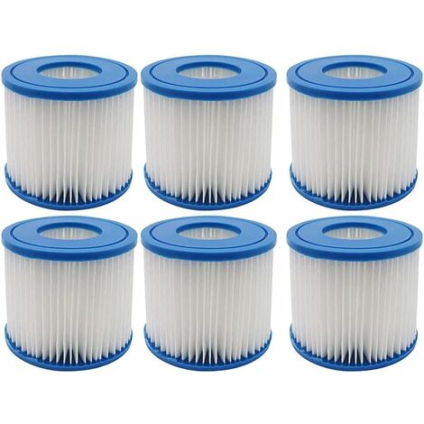 MINKUROW Paquete De 6 Filtros De Bañera De Hidromasaje Para Piscina - Tipo D - Cartucho De Filtro De Repuesto Para Olas De Verano