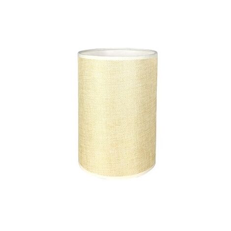 MINKUROW Paralume Cilindro In Tessuto Di Lino Fatto A Mano, Per Lampada Da Tavolo, Lampada A Sospensione, Lampada Da Terra (Beige, Diametro 14 Cm X Altezza 20 Cm)