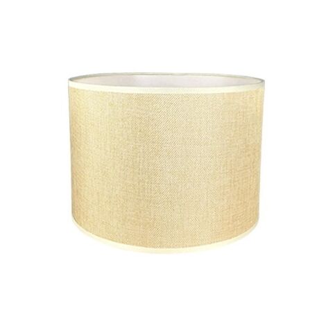 MINKUROW Paralume Cilindro In Tessuto Di Lino Fatto A Mano, Per Lampada Da Tavolo, Lampada A Sospensione, Lampada Da Terra (Beige, Diametro 28 Cm X Altezza 20 Cm)