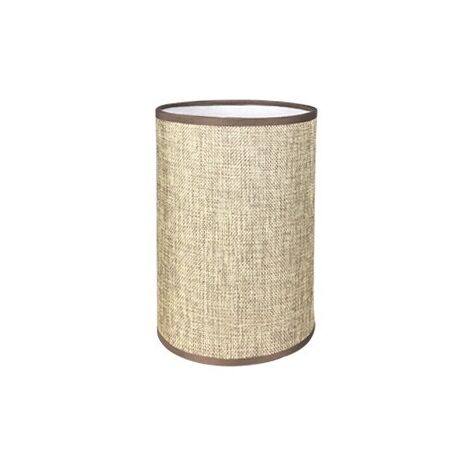 MINKUROW Paralume Cilindro In Tessuto Di Lino Fatto A Mano, Per Lampada Da Tavolo, Lampada A Sospensione, Lampada Da Terra (Caffè, Diametro 14 Cm X Altezza 20 Cm)