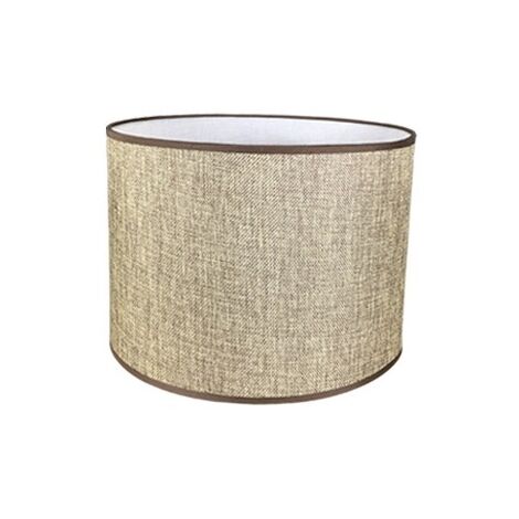 MINKUROW Paralume Cilindro In Tessuto Di Lino Fatto A Mano, Per Lampada Da Tavolo, Lampada A Sospensione, Lampada Da Terra (Caffè, Diametro 28 Cm X Altezza 20 Cm)