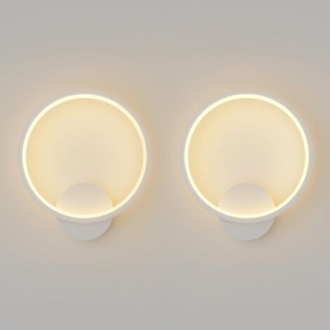 MINKUROW Parti Led Applique Da Parete Per Interni 12w Decorativo Rotondo In Alluminio E Ferro Applique Da Parete Per Camera Da Letto Soggiorno Corridoio Scala, 780 Lm