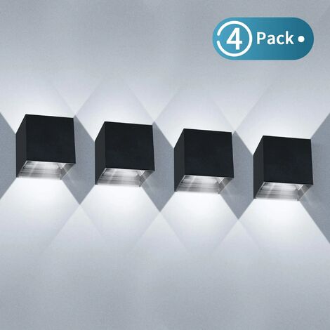 MINKUROW Pcs 12w Led Luces De Pared Interior / Exterior Aplique Arriba Y Abajo Haz Ajustable 2700-3000k Blanco Frío