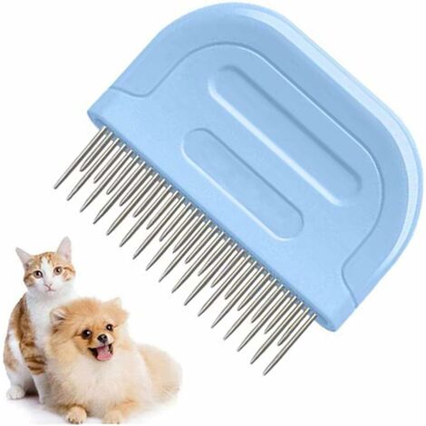 MINKUROW Peine Antipulgas Para Perros Y Gatos, Dientes Densos Con Delicadas Puntas Redondeadas, Para Mascotas De Pelo Corto Y Mediano, Herramienta De Limpieza De Cepillos Para Mascotas (Peine De Aguja