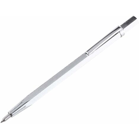MINKUROW Penna Per Incisione Con Punta In Metallo Duro Per Vetro/Ceramica/Foglio Di Metallo Scriber Tascabile Portatile Con Clip E Magnete 1 Pezzo (Argento)