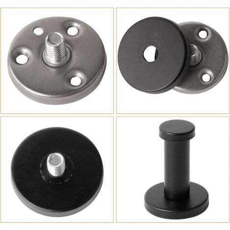 MINKUROW Perchero, Bcc Gancho De Pared De 2 Piezas, Perchero De Pared Para Colgar Ropa, Baño, Cocina, Dormitorio, Sala De Estar - Negro, Sin Perforación