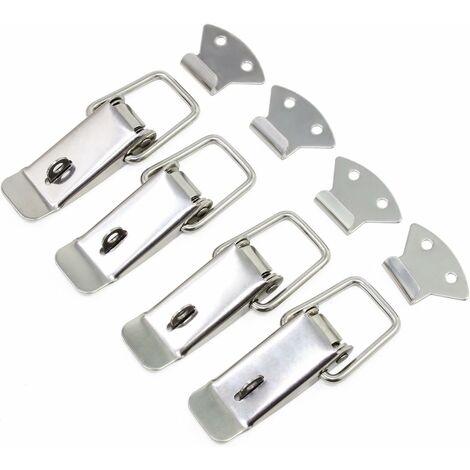 MINKUROW - Pestillo De Palanca De Acero Inoxidable Con Resorte Para Puerta De Armario, Muebles, 4 Piezas