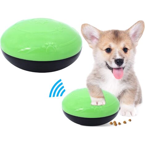 MINKUROW Pet Dog Vocal Toy Dog Treat Ball Futterspender Interaktives Spielzeug Anti-Biss-Leckball mit Sound für kleine mittelgroße Hunde und Katzen (Grün)