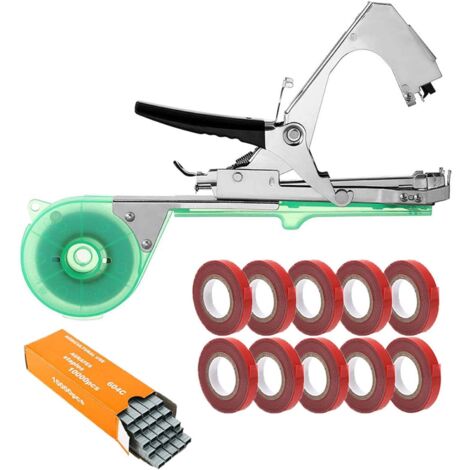 MINKUROW Pflanzenbindemaschine, Astbindekegelmaschine Manuelles Pflanzenbindelandwirtschaftswerkzeug, Astbindegartenwerkzeug, Klebeband Zufällige Farbe
