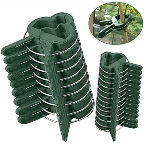 MINKUROW Pflanzenclips 60 Stück Extra große Pflanzenclips Stabile Clips zum Sichern von Pflanzen unterstützt Bepflanzung (30 Large + 30 Small)