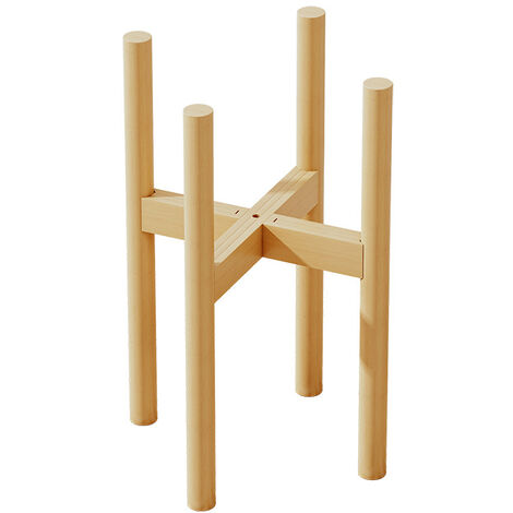 MINKUROW Pflanzenständer, Blumentopf-Präsentationsständer aus Holz, Mid-Century Retro-Holz-Pflanzenständer, Topfständer für den Innen- und Außenbereich, Pflanzgefäß bis zu 25,4 cm (ohne Topf und Pflan