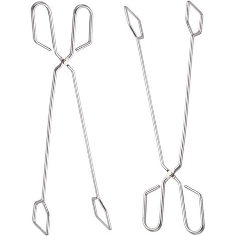 MINKUROW Pinze Per Barbecue, 2 Pezzi Forbici In Acciaio Inossidabile Pinze Per Barbecue Extra Lunghe Pinze Per Grigliare Antiscivolo Resistenti Al Calore, Adatto Per Cucina, Barbecue -35 Cm