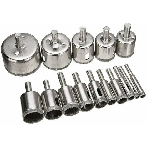 MINKUROW Placcato Diamante Foro 15 Pc Sega Trapani Con 6-50 Mm Marmo Vetro Ceramica Hole Saw