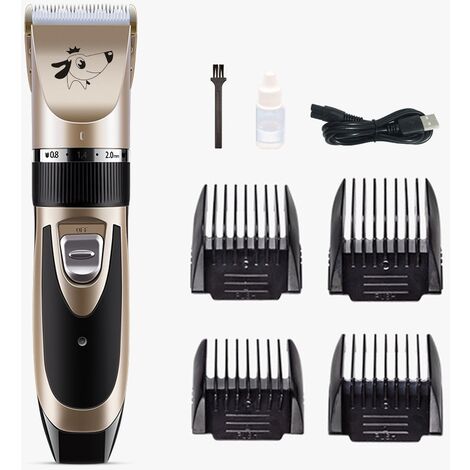 MINKUROW Professionelle Hundeschermaschine, elektrisch, langes, dickes Haar, kabellos, wiederaufladbar, Haustier-Haarschneidemaschine, Hundepflegeset, Rasierer für Hunde, Katzen, Haustiere