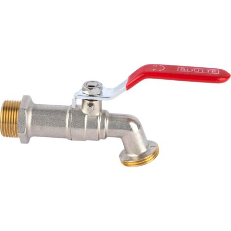 MINKUROW R15 Rubinetto da giardino in ottone 1/4 di giro 15 x 21 Naso 20 x 27
