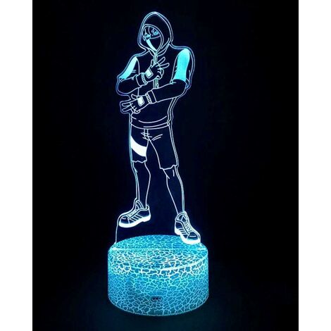 MINKUROW Regali Di Compleanno Per Bambini Modello Di Pelle 3d Illusion Lamp Battle Royale Decorazione Luci Notturne Figure Lampade Da Tavolo