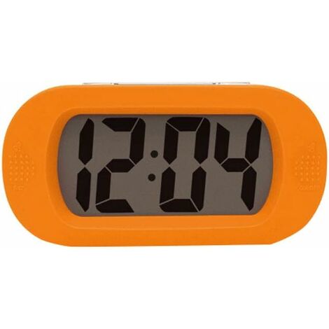 MINKUROW Reloj Despertador Digital Actualizado A Prueba De Golpes Pantalla Lcd Reloj De Viaje Con Funda De Silicona Snooze Suave Luz Nocturna Sonido Ascendente Reloj Despertador Alimentado Por Batería