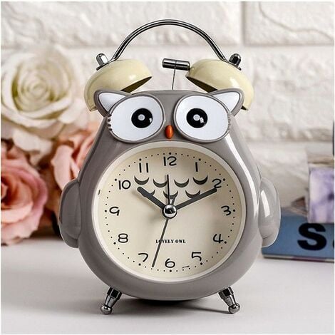 Reloj despertador pequeño para estudiantes con mesita de noche para niños,  con personalidad creativa especial, multifuncional, reloj de campana de