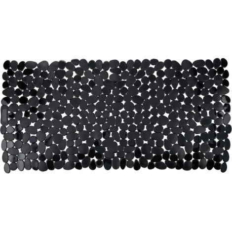 MINKUROW Rutschfeste Bade- oder Duschmatte - Schwarz - 88 x 40 cm - Rutschfeste PVC-Matte mit Saugnäpfen für Badewanne, Dusche und Boden
