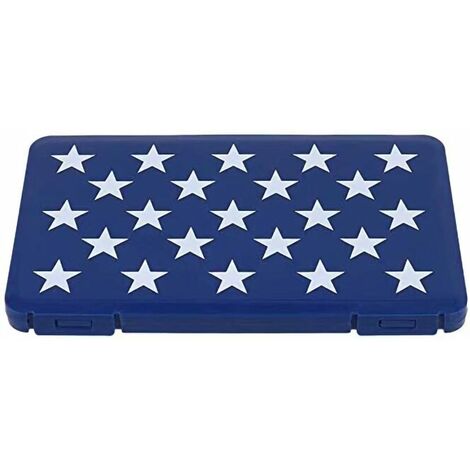 MINKUROW Scatola Portamaschera Usa E Getta Portatile, Scatola Per La Pulizia Antipolvere E A Prova Di Umidità, Scatola Portaoggetti In Cotone Filtrato (Blu Scuro)