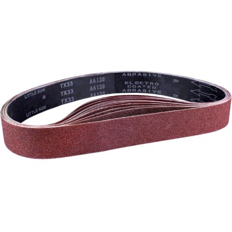 MINKUROW Schleifband 50 x 686 mm, gemischte Schleifbänder (3x Körnung 80/120/150/240/400) für Bandschleifer (15 Stück)
