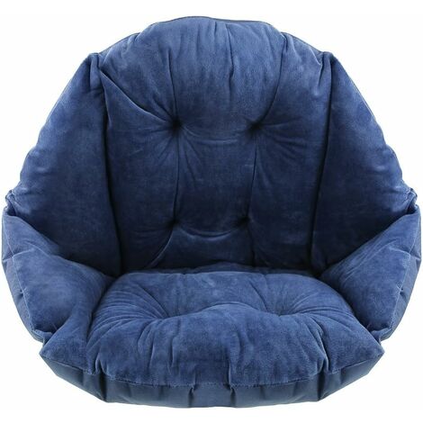 MINKUROW Seashell Cojín Sillón Cojín para Silla con Respaldo Asiento Totalmente Cubierto Seashell Sillón Elástico Acogedor Cojín de Asiento de Terciopelo Silla de Oficina para Oficina Jardín 48x42x23