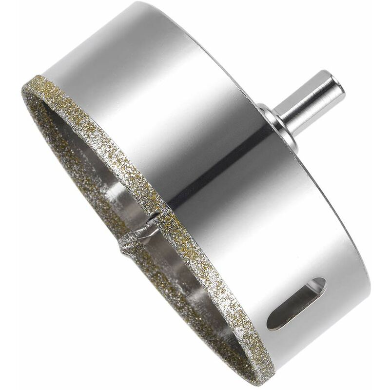 Image of Minkurow - Sega a tazza diamantata da 105 mm, Punta diamantata con punta da trapano con guida centrale, Sega a tazza per piastrelle con rivestimento