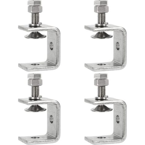 Minkurow – Serre-joint C 4PCS – Acier inoxydable 304 – Distance de serrage 0-25mm – Large mâchoire pour travail du bois et soudage