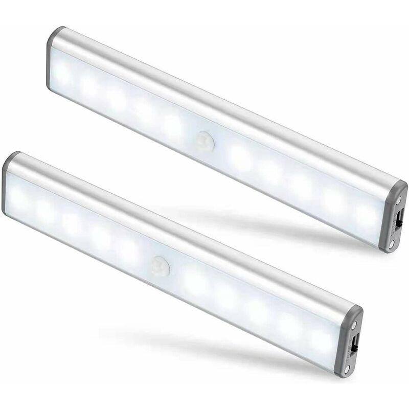 Minkurow - Set di 2 10 Lampade a Led, Senza Fili
