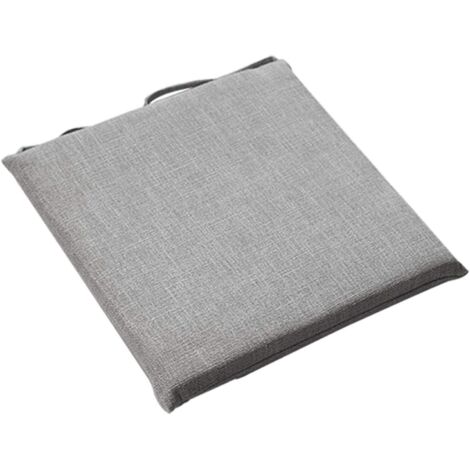 MINKUROW Set Di 2 Cuscini Per Sedia Per Casa E Interni - Spessore: 4 Cm - Forma Quadrata 40 Cm x 40 Cm - Antiscivolo - Per Sedia Da Giardino O Da Ufficio (40 X 40 X 4 Cm, Grigio)