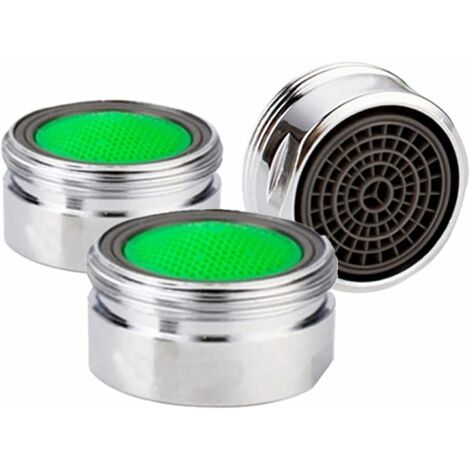 MINKUROW Set Di 3 Aeratori Per Rubinetto M24 - Risparmio Idrico - Parti Di Ricambio Per Cucina, Bagno, Doccia, Rubinetto Del Lavandino - Regolatore Di Flusso (Filettatura Maschio 24 Mm)