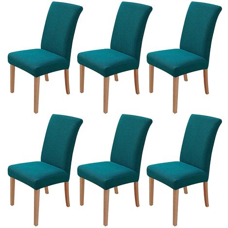 MINKUROW Set Di 8 Fodere Per Sedie Elastiche Rimovibili E Lavabili Per Sedie Da Pranzo Moderne Elastiche Protezione Per Sedie Decorazione Per Banchetti In Ufficio Festa Di Nozze (Blue Lake)