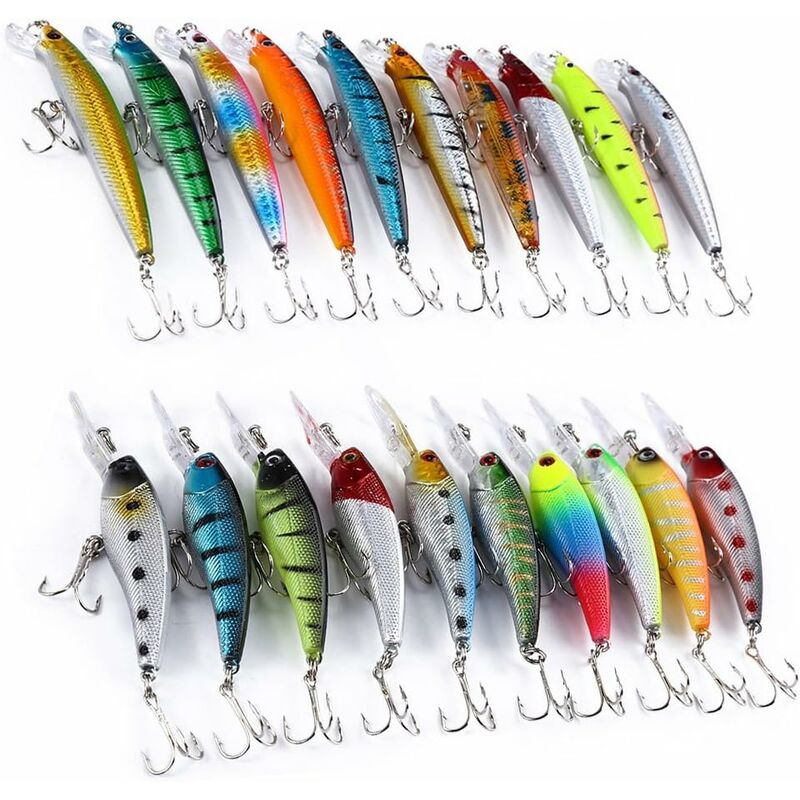 Minkurow - Set di Esche Wobbler da 20 Pezzi per