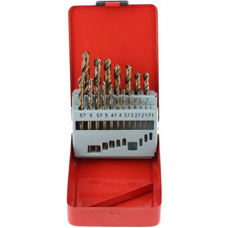 MINKUROW Set Di Punte Da Trapano Metriche Al Cobalto M35 Jobber Lunghezza Punte Elicoidali, Codolo Cilindrico Per Metallo Temprato, Acciaio Inossidabile, Ghisa E Legno Plastica Con Custodia Indicizzat