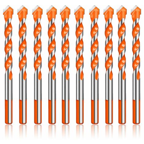 MINKUROW Set Di Punte Per Trapano Per Vetro Triangolare Antiscivolo Ceramica Foratura Apri Foro Lega Piastrelle Utensili Per Punzonatura 6mm