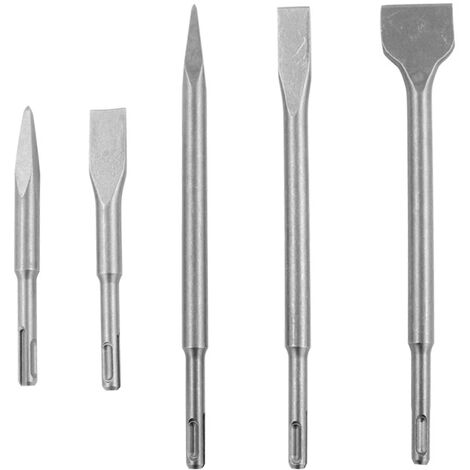 MINKUROW Set Di Scalpelli Sds Plus Da 5 Pezzi Con Scalpello Per Piastrelle Composto Da 2 Scalpelli A Punta E 3 Scalpelli Piatti, Materiale Di Altissima Qualità In Acciaio Temprato