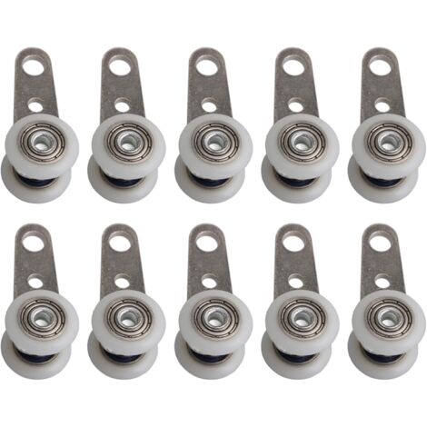 MINKUROW Set mit 10 Rollen für Erkerfenster oder Schiebetüren - Metall und Kunststoff - 4,5 x 1,9 cm