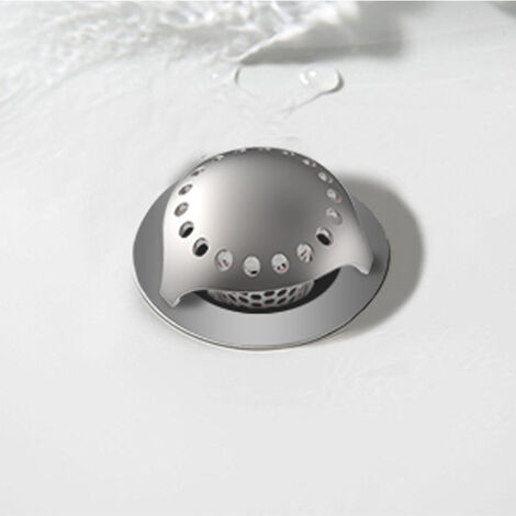 MINKUROW Sifone A Pavimento Rimovibile Anti-Blocco, Raccolta Di Pulizia Del Filtro Per Capelli Della Vasca Da Bagno Delle Fognature Scarico A Pavimento In Acciaio Inox Anti-Blocco