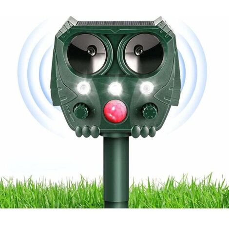 MINKUROW Solar Cat Repeller Ultraschall- und Blitz-Katzenabwehr für Katzen, Hunde, Vögel, Eichhörnchen, Maulwürfe, Ratten, schützen Sie Ihren Garten vor Belästigung durch Tiere
