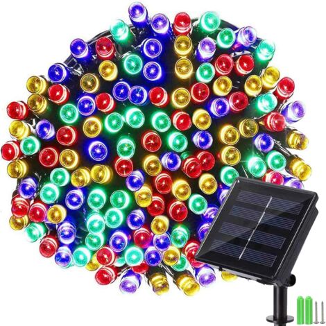 MINKUROW Solar Lichterkette Outdoor - 20m 200 LED Wasserdichte Solar Weihnachtslichterkette, 8 Beleuchtungsmodi Dekorative Lichter für Garten, Terrasse, Zaun, Christbaumschmuck (Mehrfarbig)