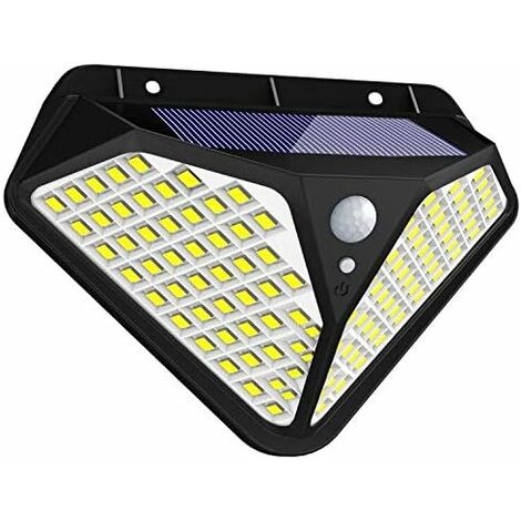 MINKUROW Solarleuchten, [102 Leds 1 Stück] Outdoor Solarleuchten 270° Wasserdichte Bewegungssensorleuchten mit 3 Beleuchtungsmodi Wasserdichte Solarleuchte für Garten, Hof