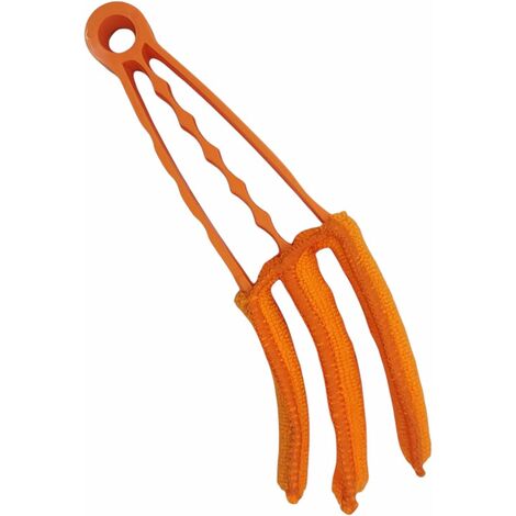 MINKUROW Spazzola Per La Pulizia Delle Tende Con Strumento Per La Pulizia Delle Tende Delle Finestre Del Corpo In Microfibra Lavabile A 3 Dita